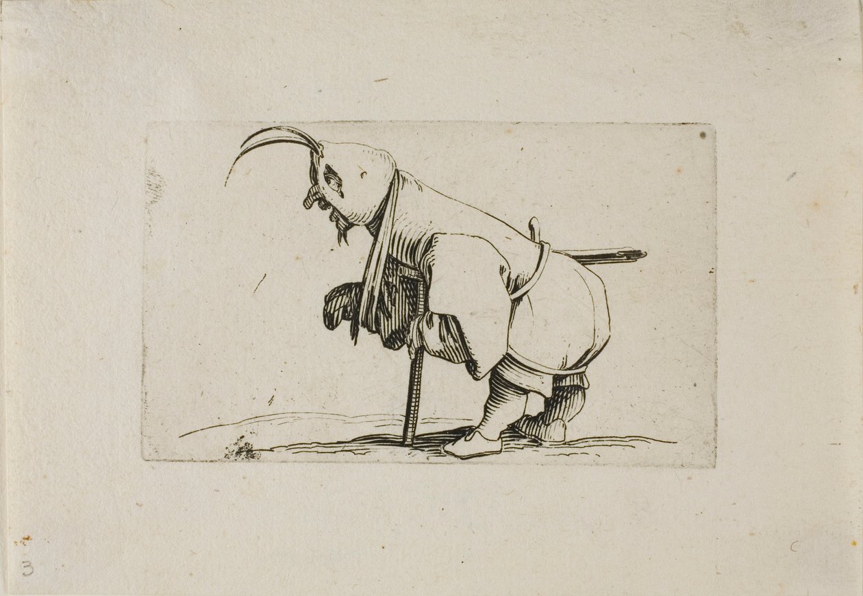 Krøbling med kasket, fra Varie Figure Gobbi af Jacques Callot