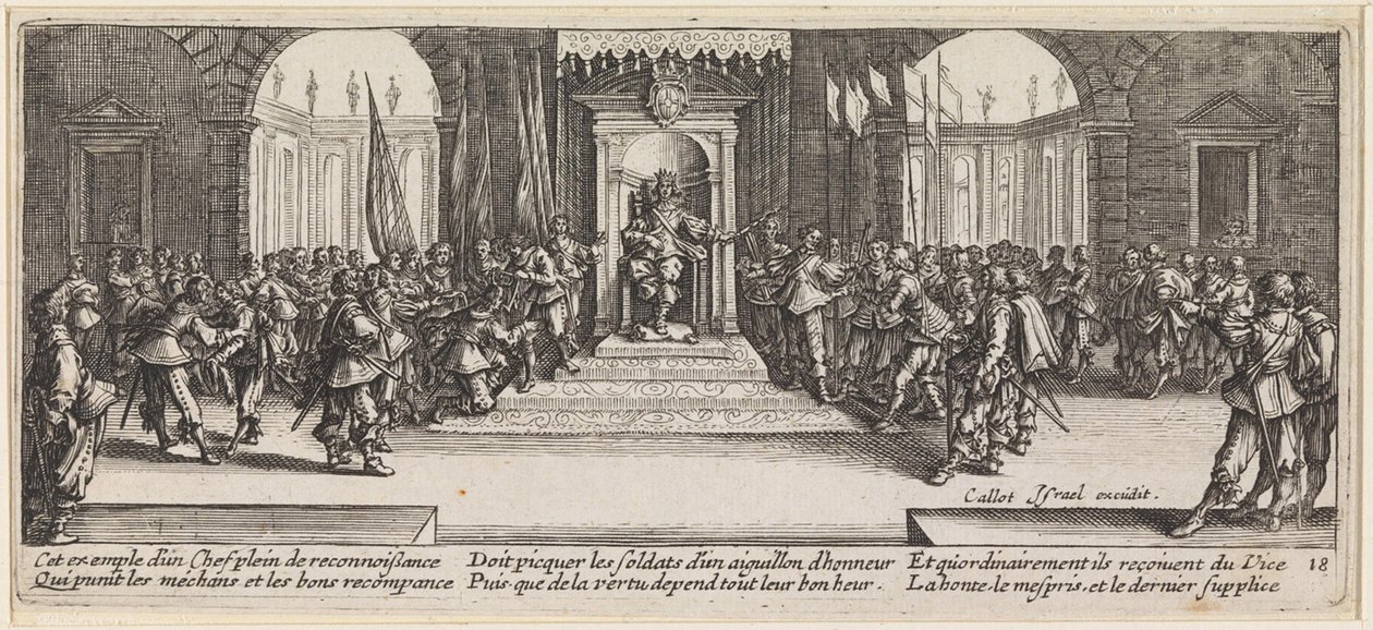 Kongen uddeler udmærkelser af Jacques Callot