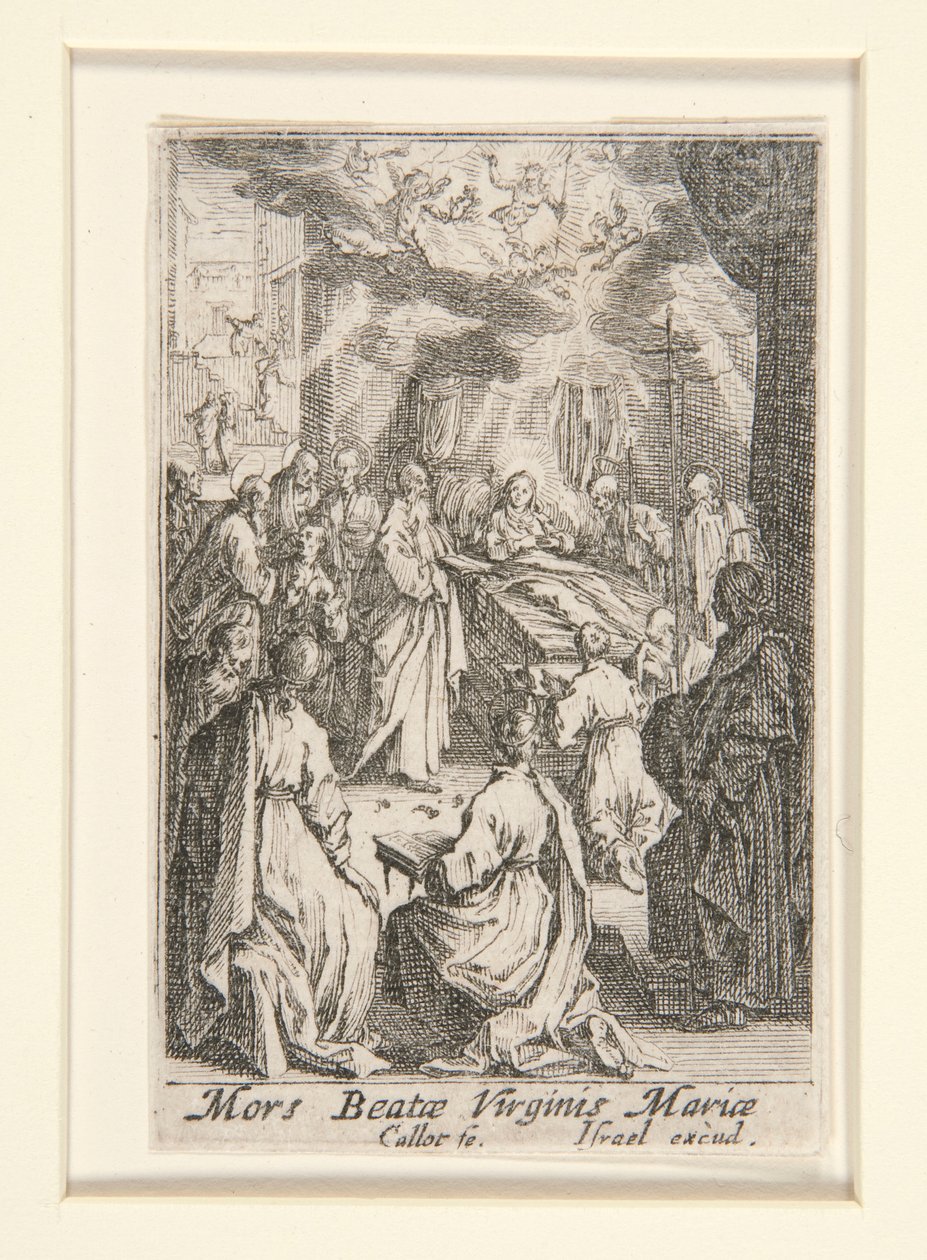 Jomfruens død, nej. 11 fra Jomfruens liv af Jacques Callot