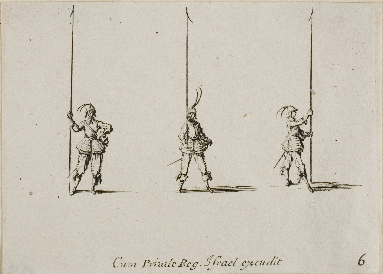 Bor med Opvokset Gedde, plade seks fra The Military Exercises af Jacques Callot