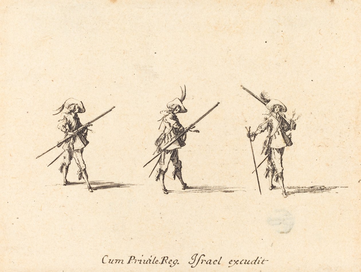 Bor med musketten af Jacques Callot