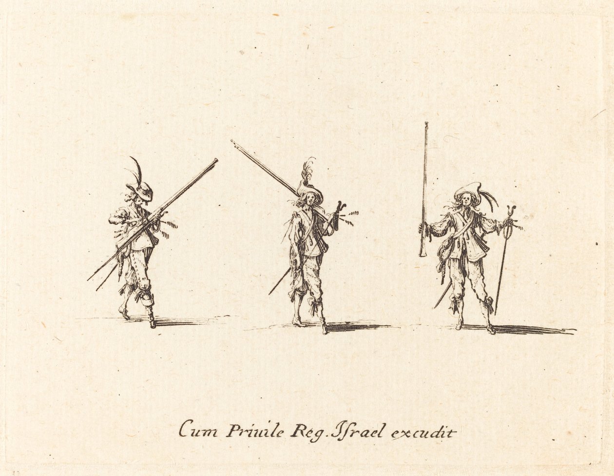 Bor med musketten af Jacques Callot