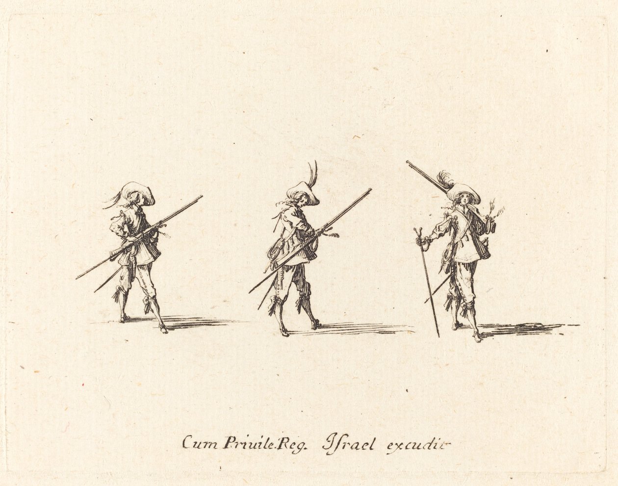 Bor med musketten af Jacques Callot