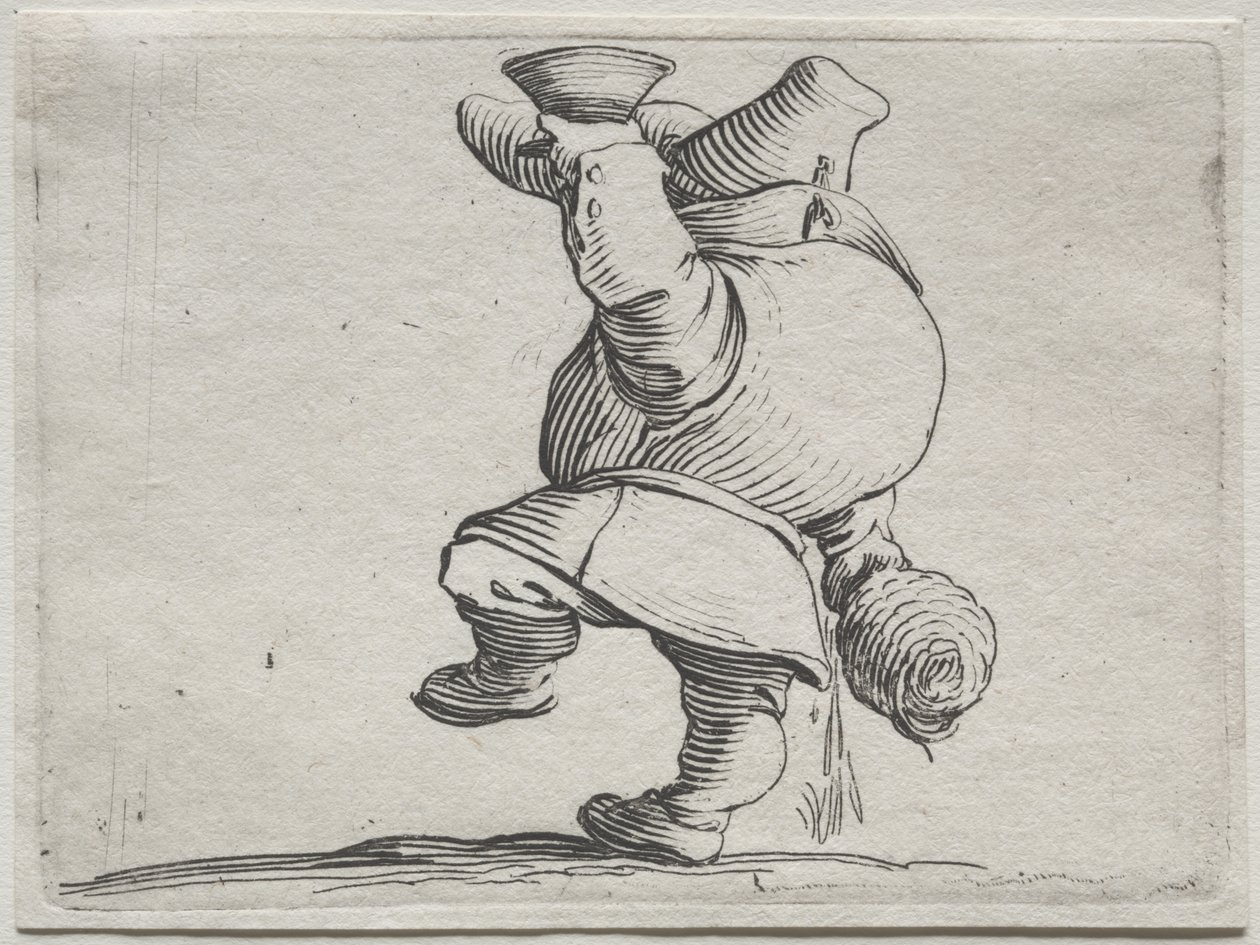 Forskellige pukkelryggede figurer af Iacopo Callot (Drinker Seen From Behind) af Jacques Callot
