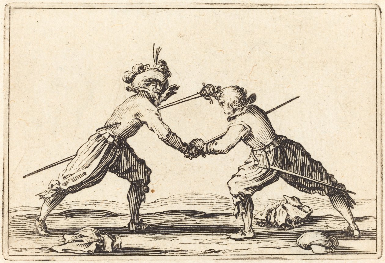 Duel med sværd af Jacques Callot