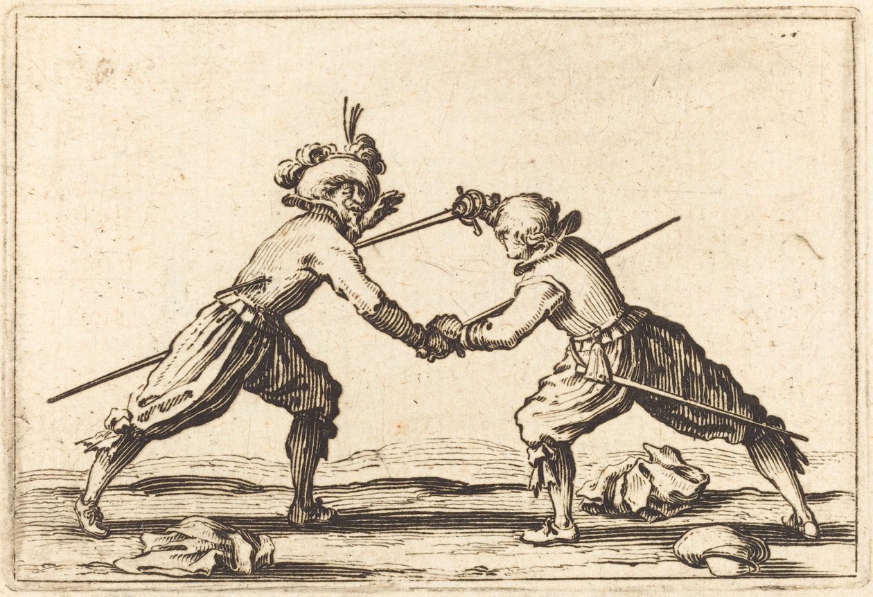 Duel med sværd af Jacques Callot