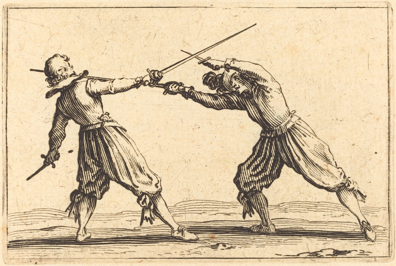 Duel med sværd og dolke af Jacques Callot