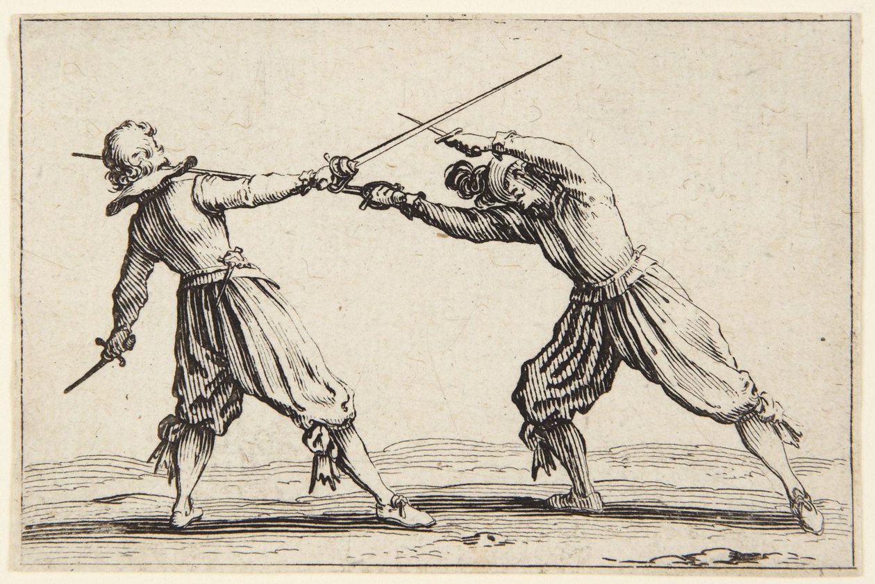 Duel med sværd og dolke af Jacques Callot