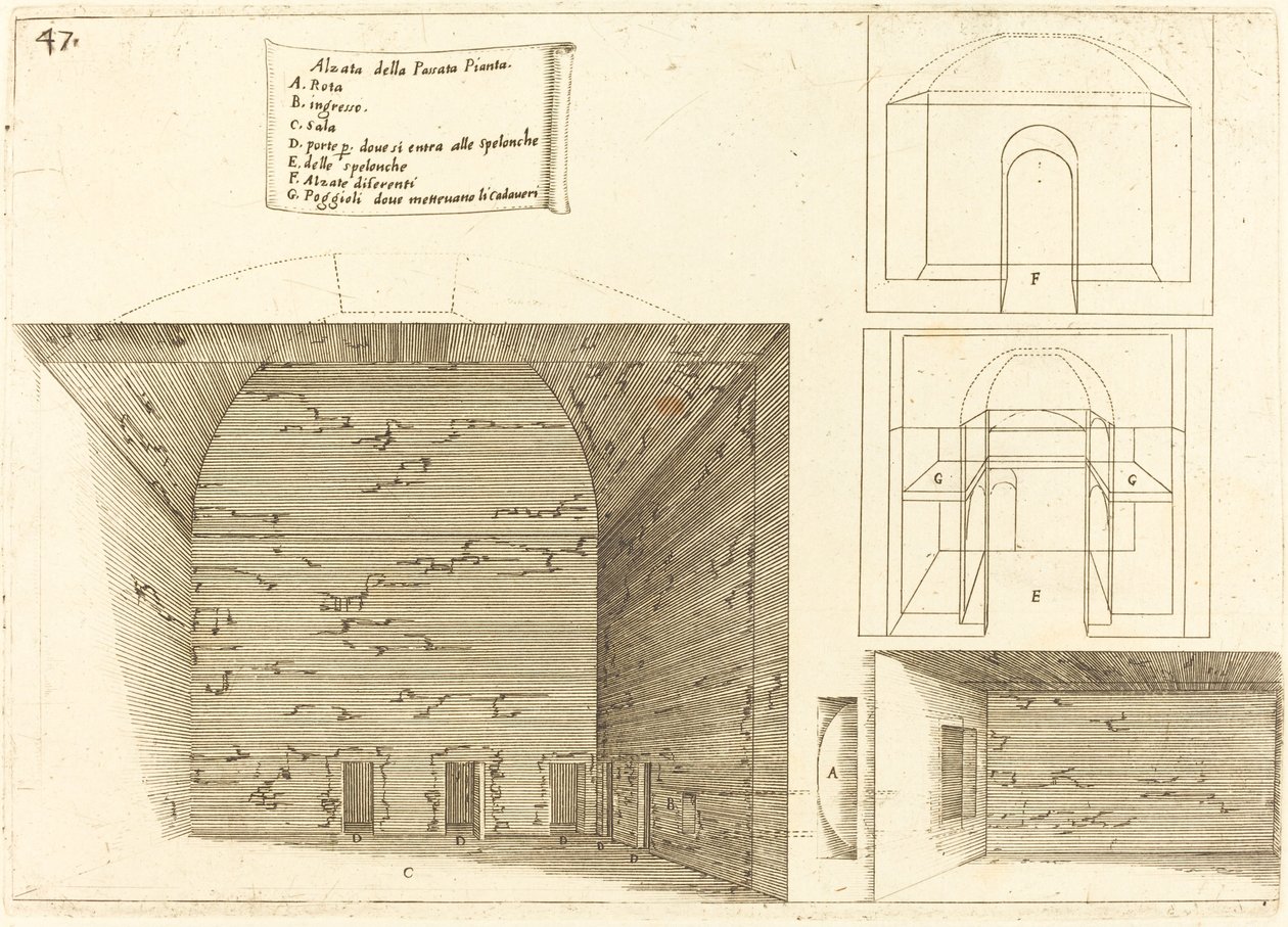 Forhøjelse af en passageplan af Jacques Callot