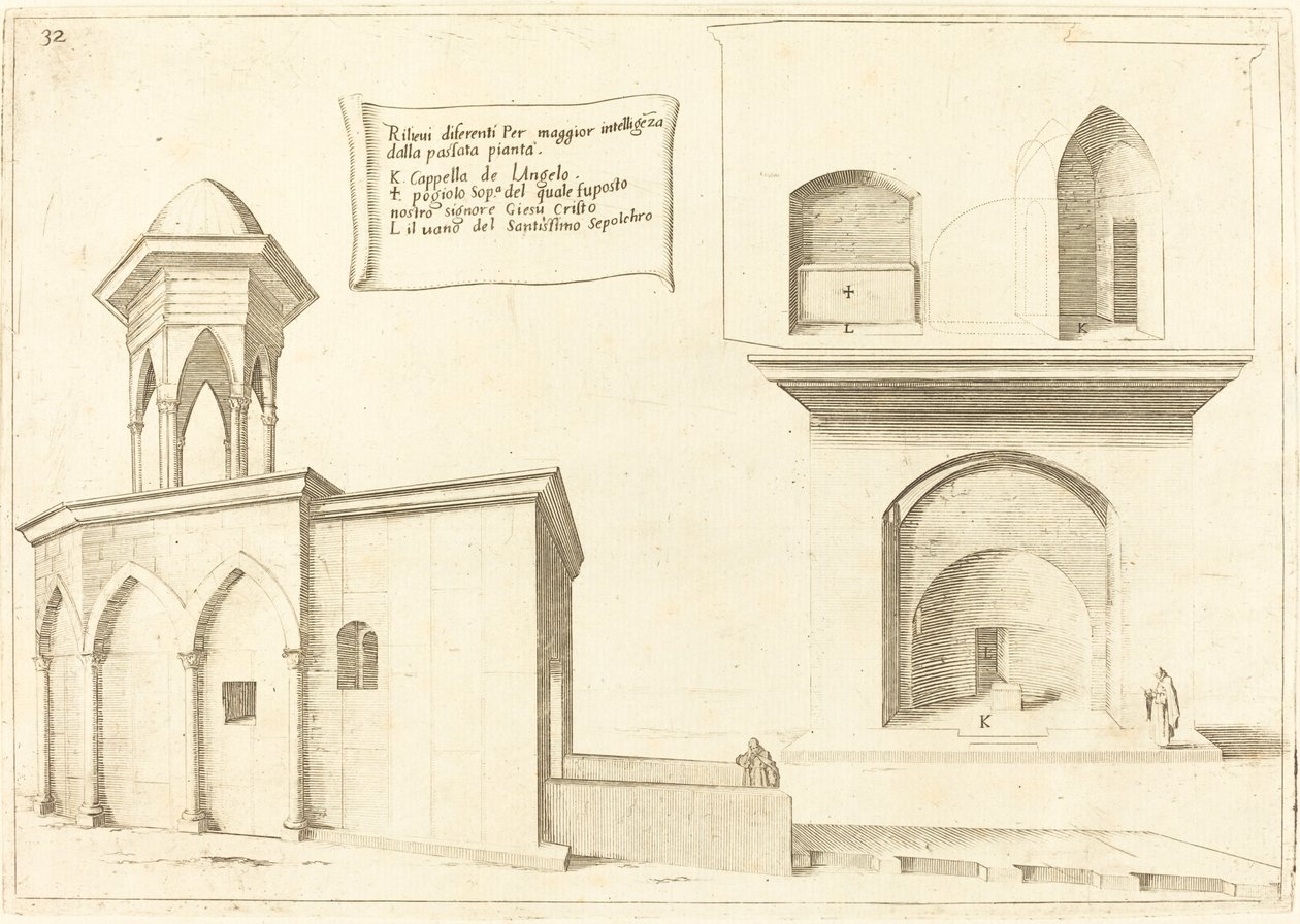Forhøjelse af Den Hellige Gravs Kirke af Jacques Callot