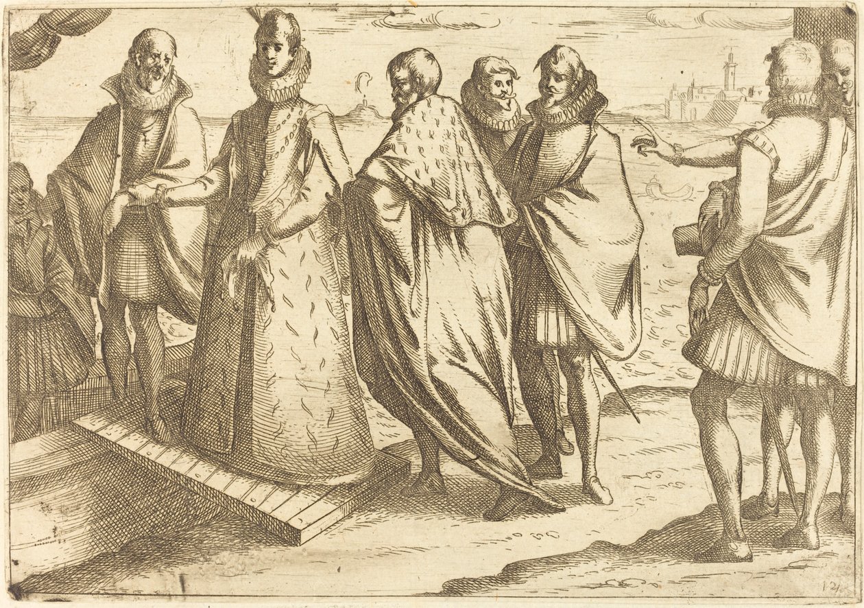 Ombordstigning i Genova af Jacques Callot