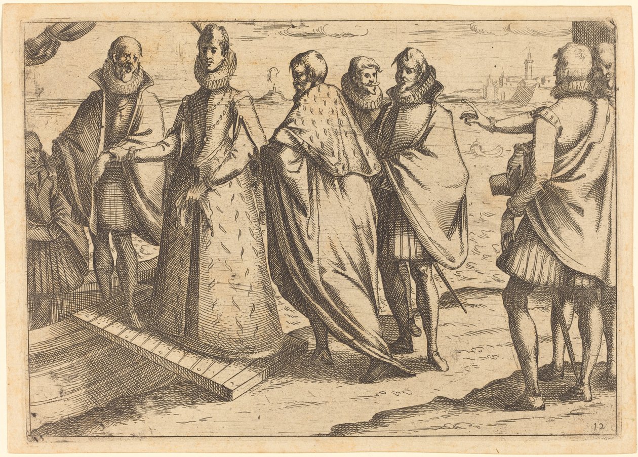 Ombordstigning i Genova af Jacques Callot