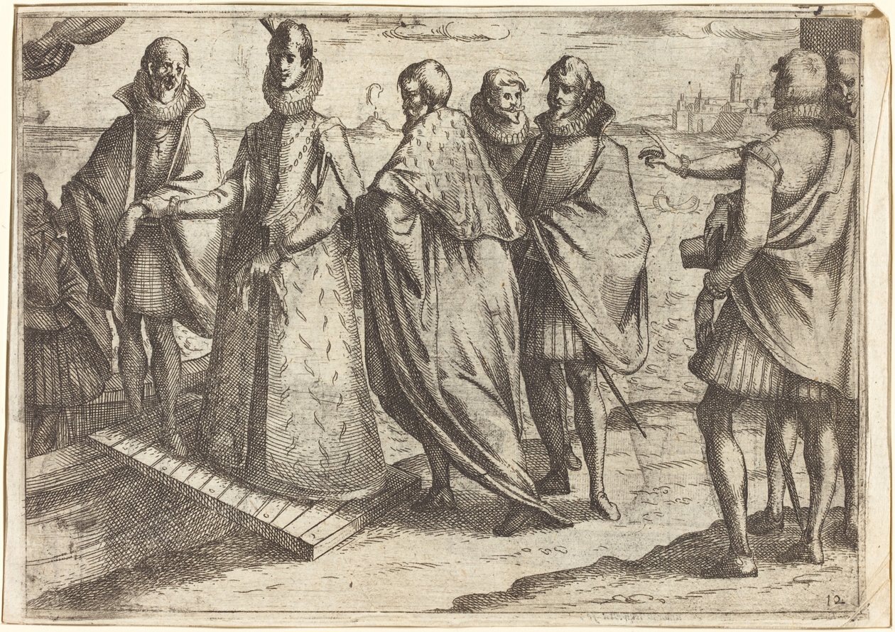 Ombordstigning i Genova [recto] af Jacques Callot