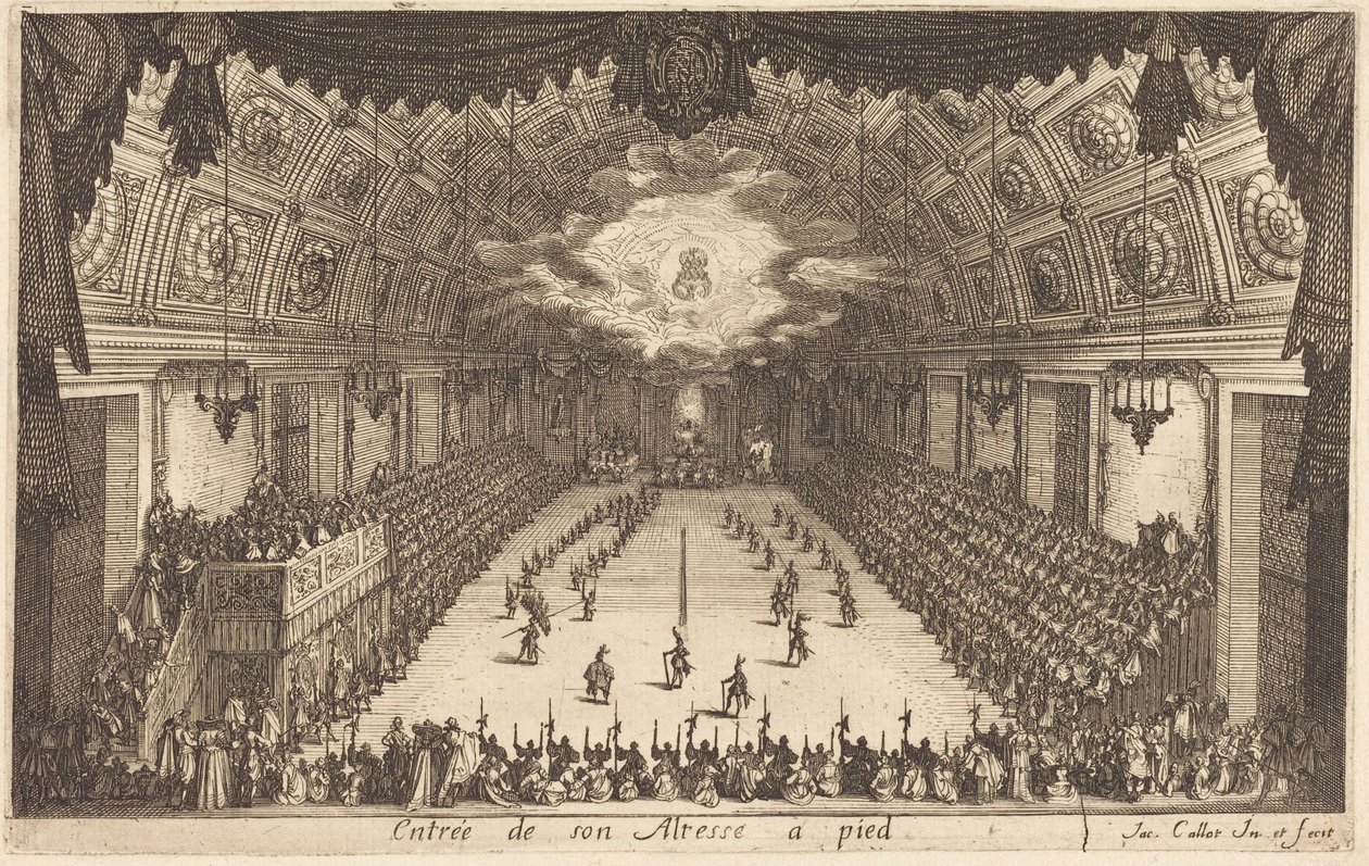 Hans Højheds indtog til fods af Jacques Callot