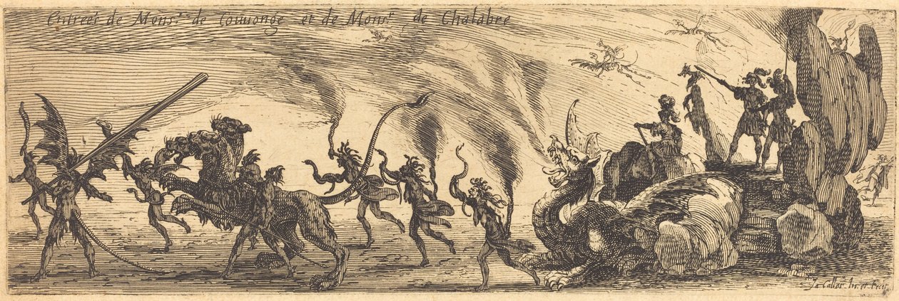 Indgang af M. de Couvonge og M. de Chalabre [ekstra plade] af Jacques Callot