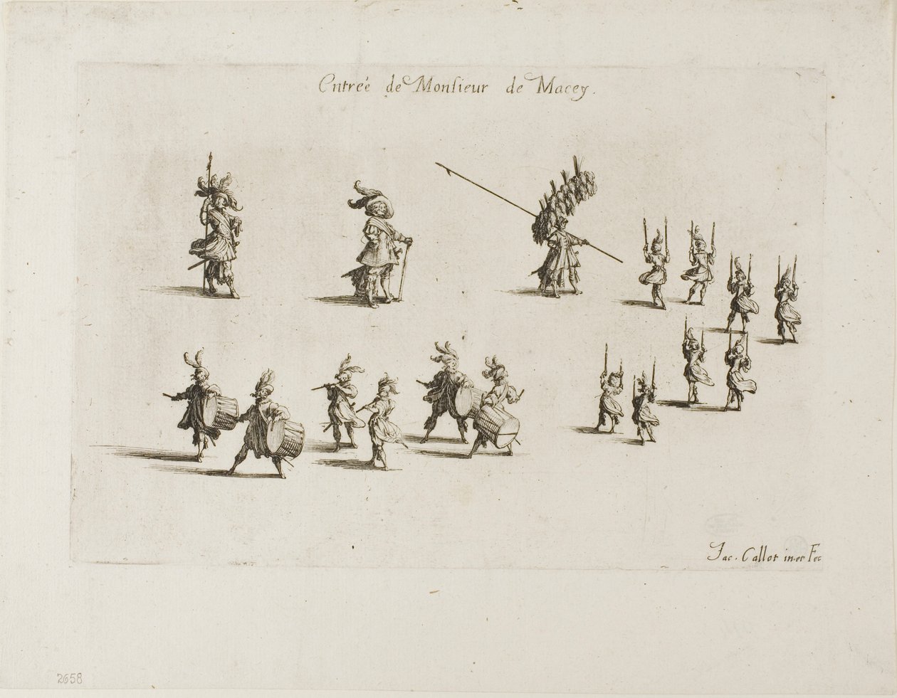 Indgang af M. de Macey, fra The Combat at the Barrier af Jacques Callot