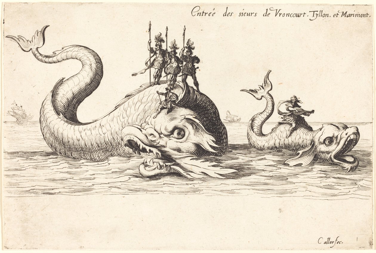 Indtræden af Mm. de Vroncourt, Tyllon og Marimont af Jacques Callot