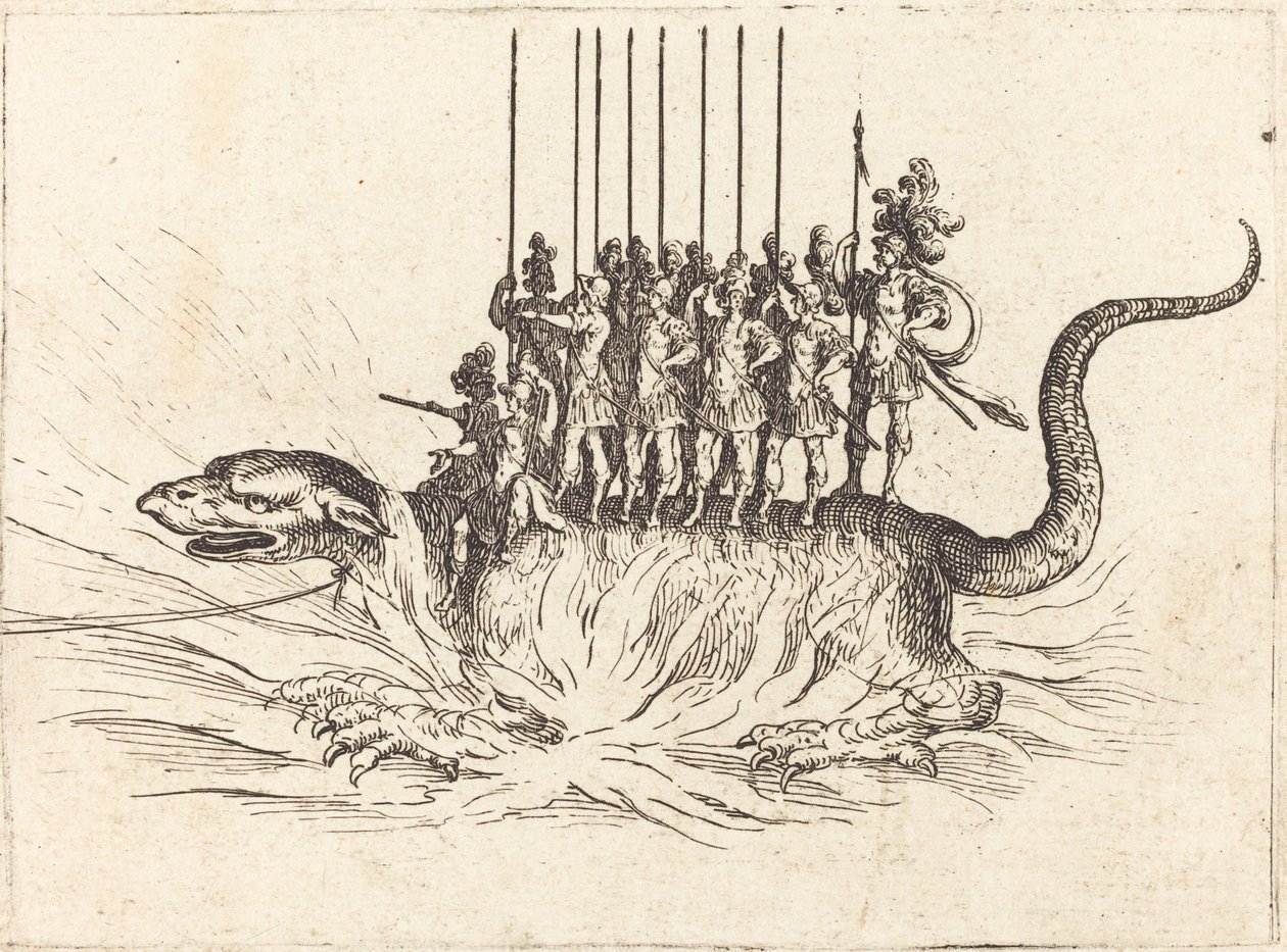 Indtræden af Monseigneur Henry de Lorraine, Marquis de Moy, under navnet Pirandre af Jacques Callot