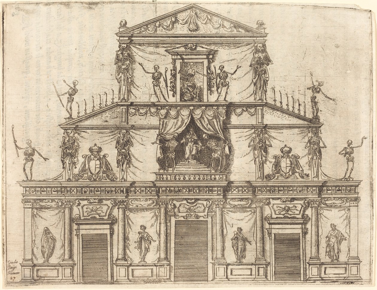 Facade af San Lorenzo, Firenze, 1612. af Jacques Callot