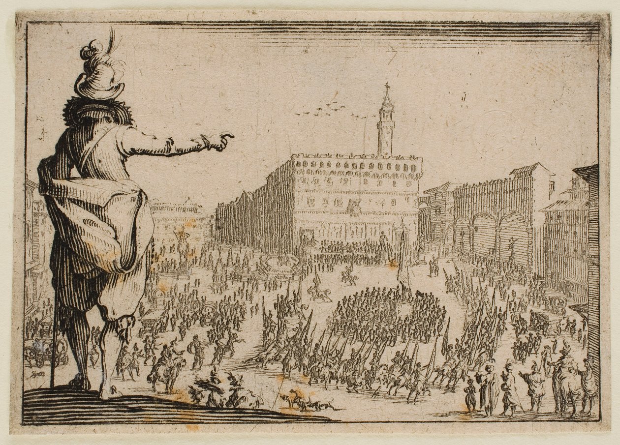 Festival på Piazza Signoria i Firenze, fra »The Caprices« (Firenze-udgaven) af Jacques Callot
