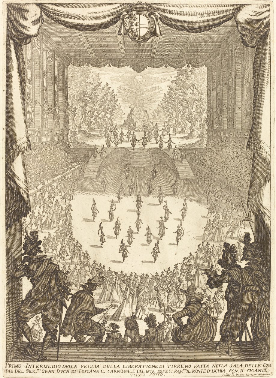 Første intermezzo, 1617. af Jacques Callot