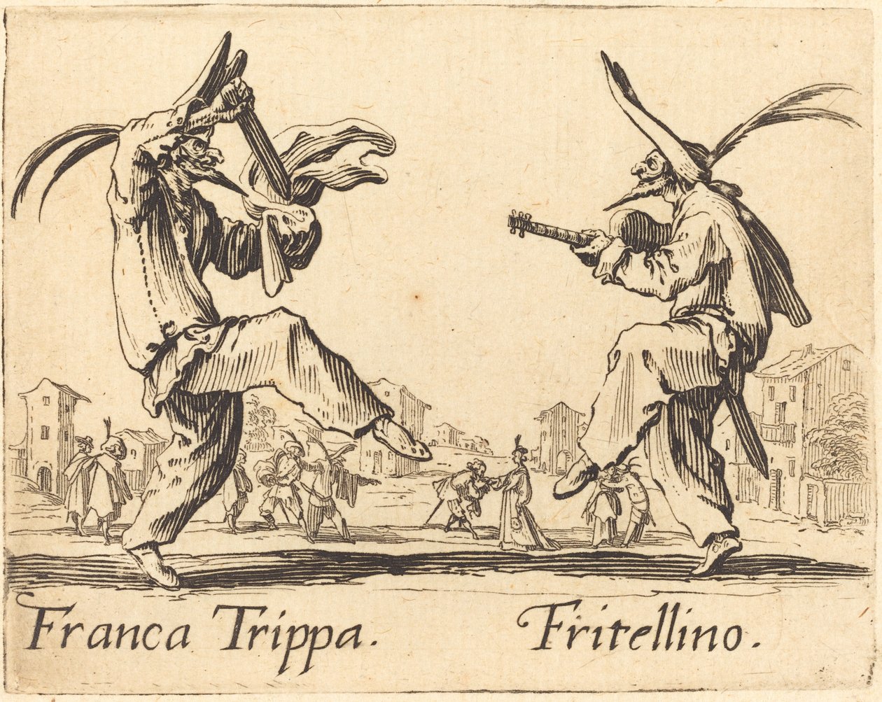 Franca Trippa og Fritellino af Jacques Callot