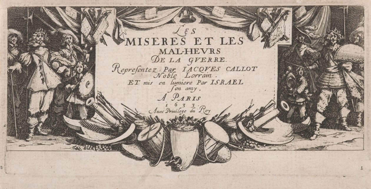 Frontispice til The Large Miseries of War af Jacques Callot