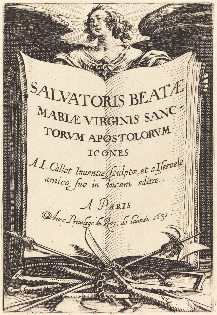 Frontispice til "De store apostle" af Jacques Callot