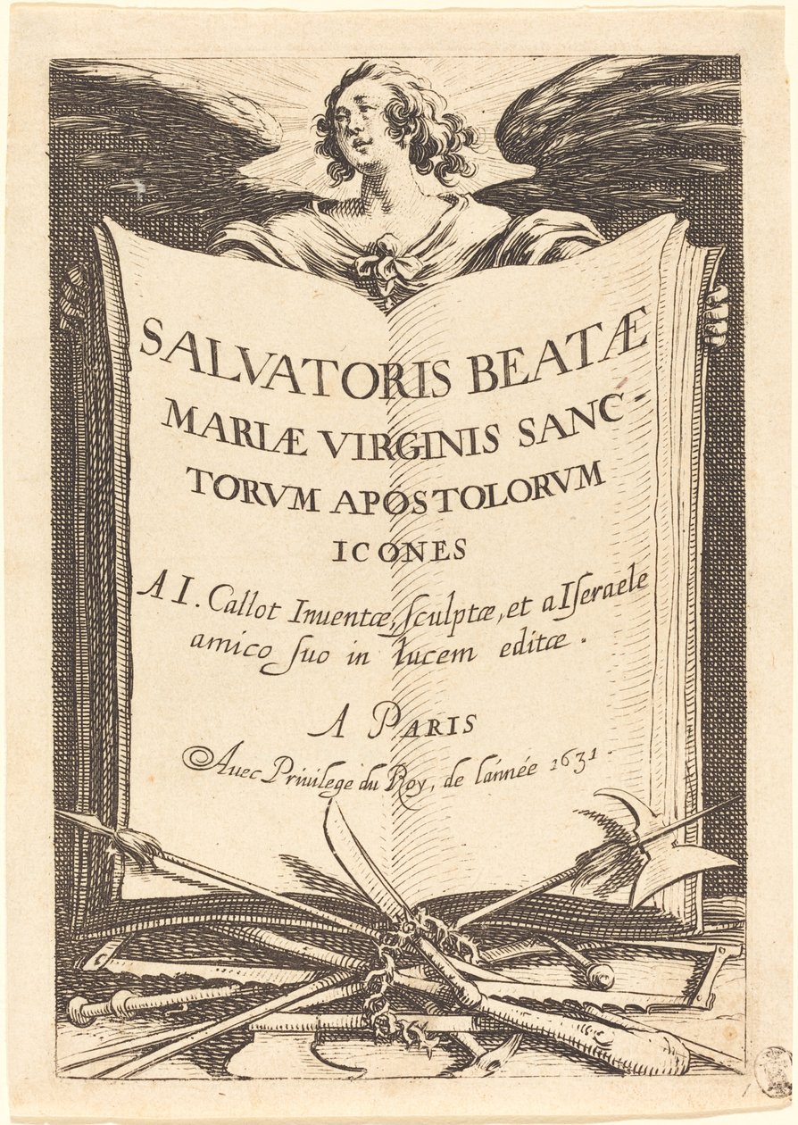 Frontispice til "De store apostle" af Jacques Callot