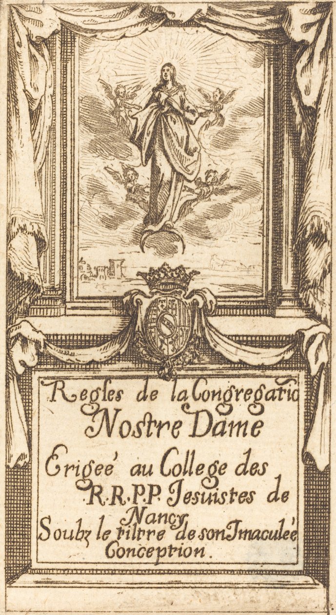 Frontispice til Reglerne for Vor Frue Orden af Jacques Callot