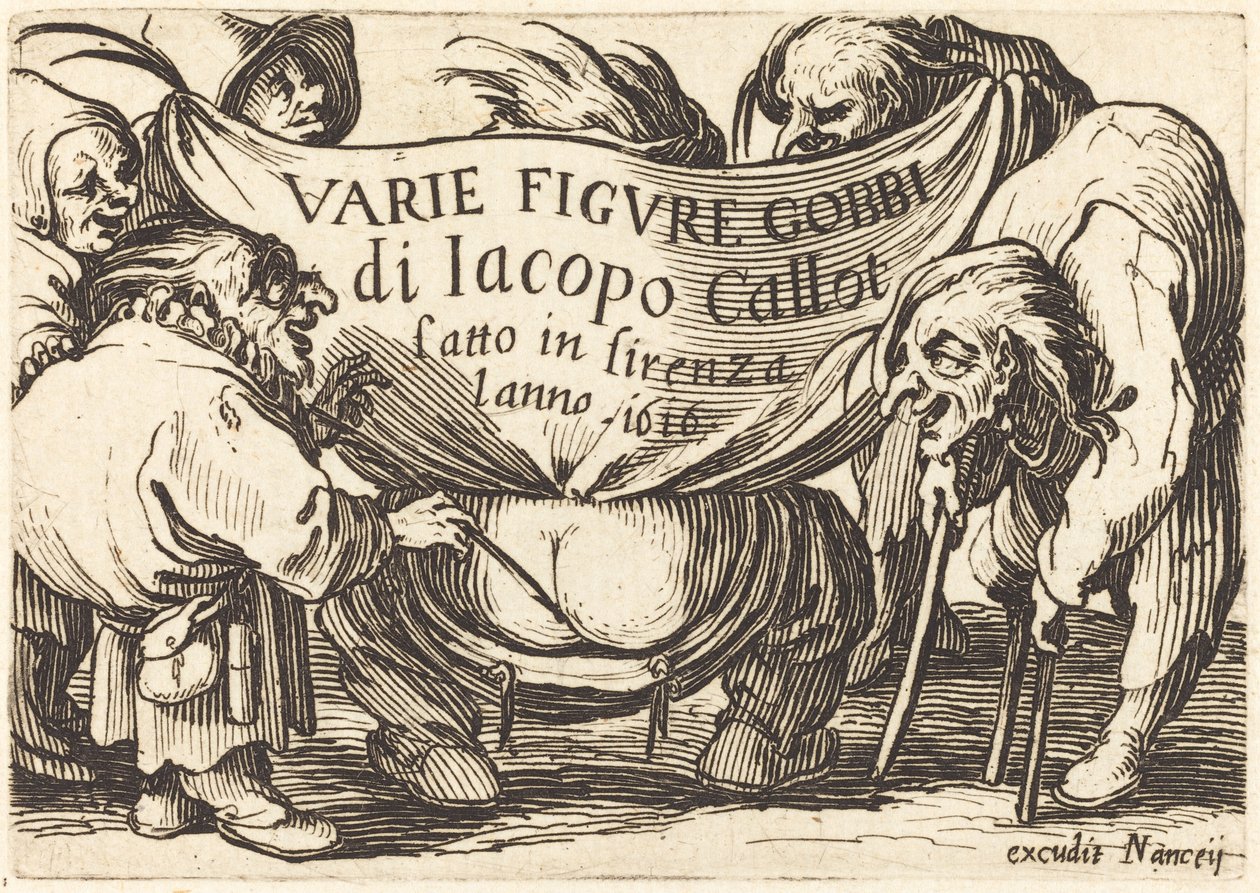 Frontispice til "Varie Figure Gobbi" (Various Hunchback Figures) af Jacques Callot