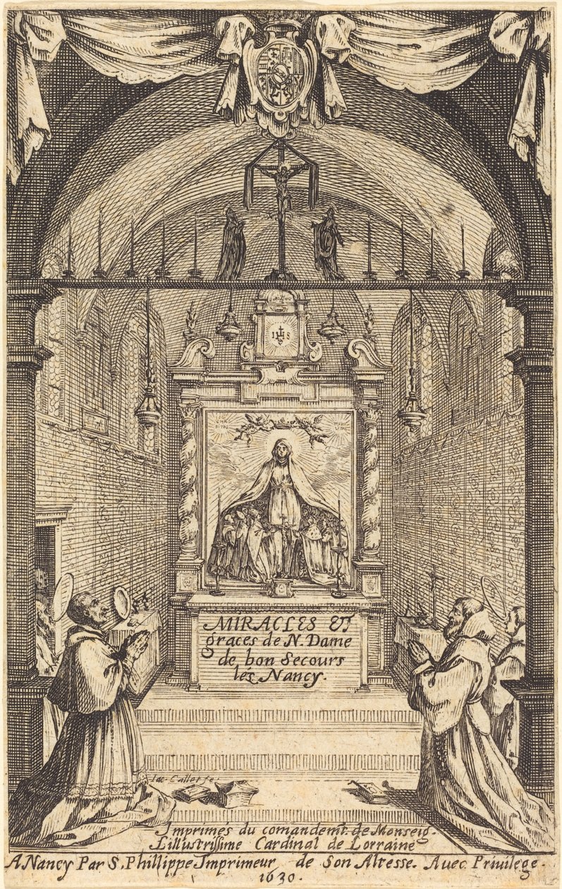 Frontispice for Vor Frue af "Bon-Secours-les-Nancy"s mirakler og nåder af Jacques Callot