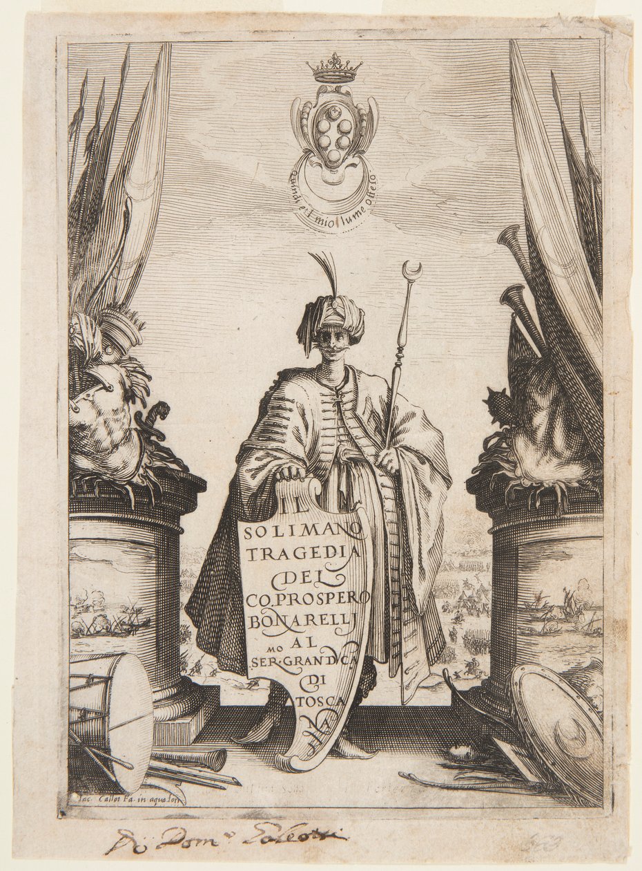 Frontispice af Soliman, Anden Stat af Jacques Callot