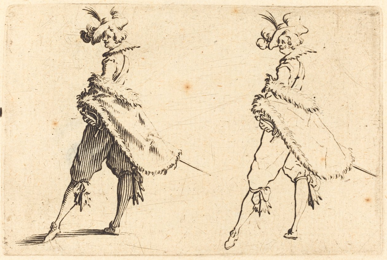 Herre set fra siden af Jacques Callot