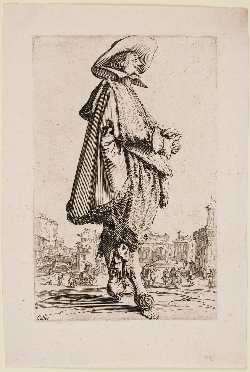 Gentleman with Hands Clasped, fra serien "The Nobility of Lorraine" af Jacques Callot