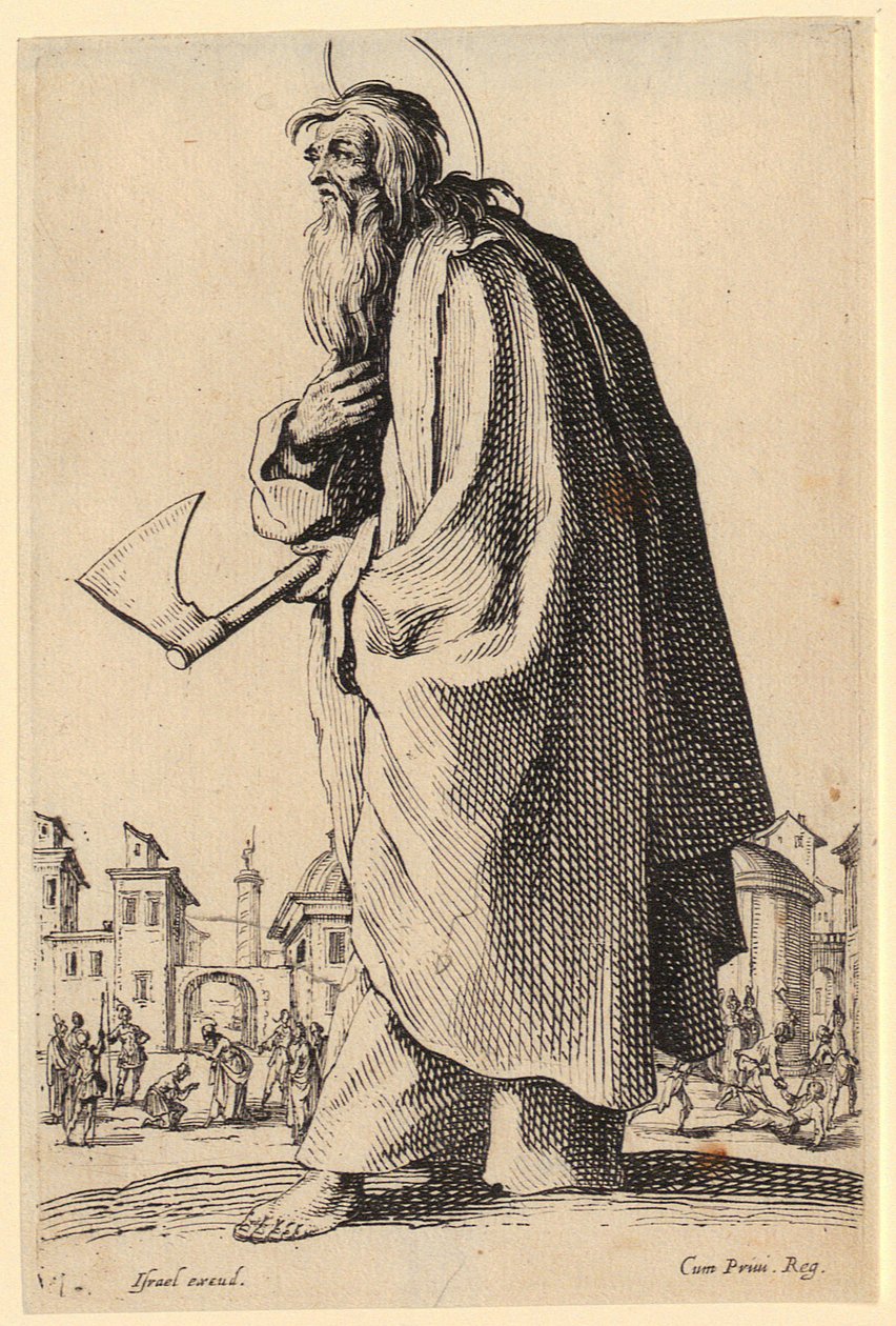 Den hellige Bartholomæus, blad 12 i serien »Jesus, de tolv apostle og Maria« af Jacques Callot