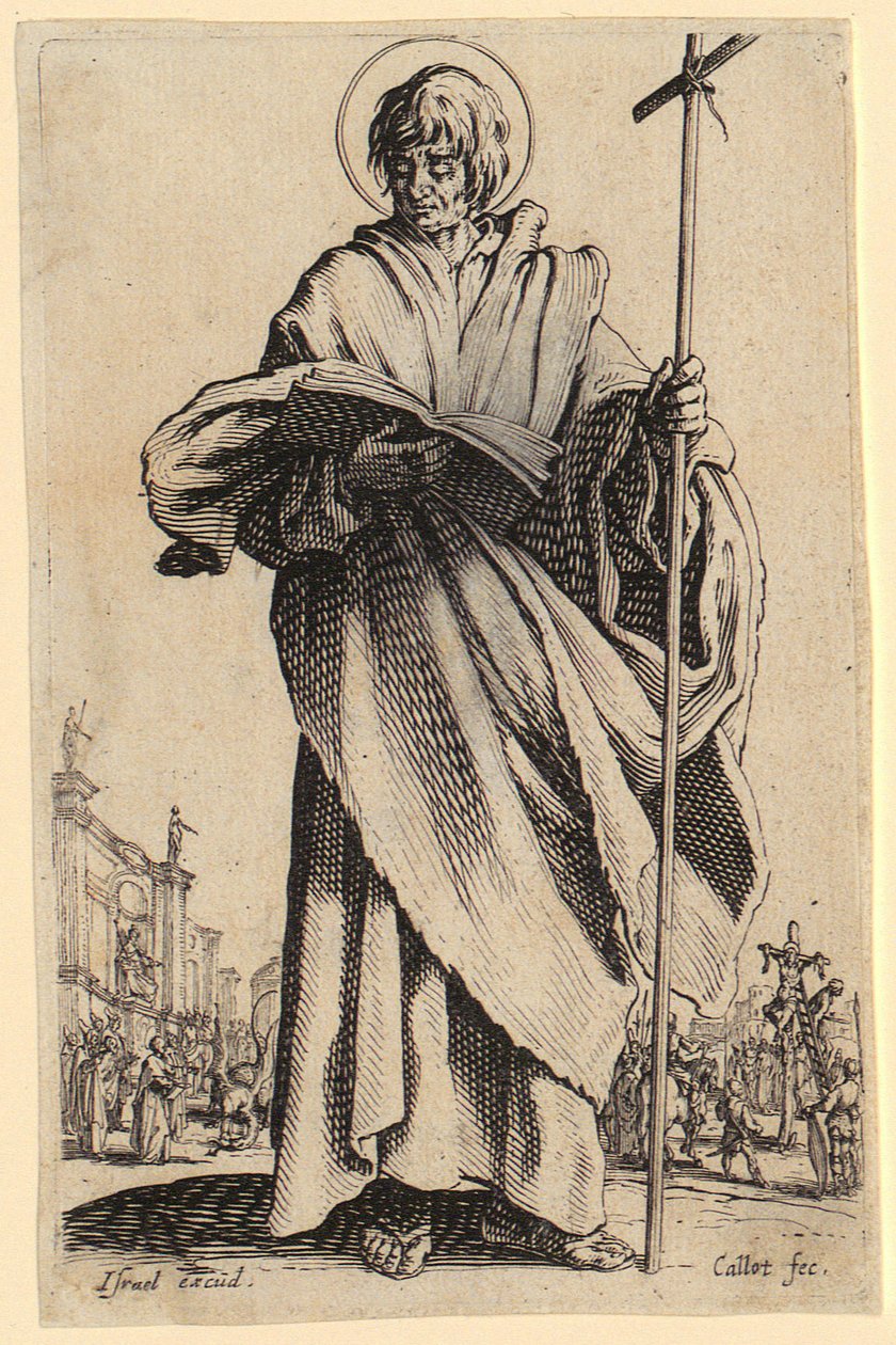 Sankt Jakob den Ældre, blad 7 af serien »Jesus, de tolv apostle og Maria« af Jacques Callot
