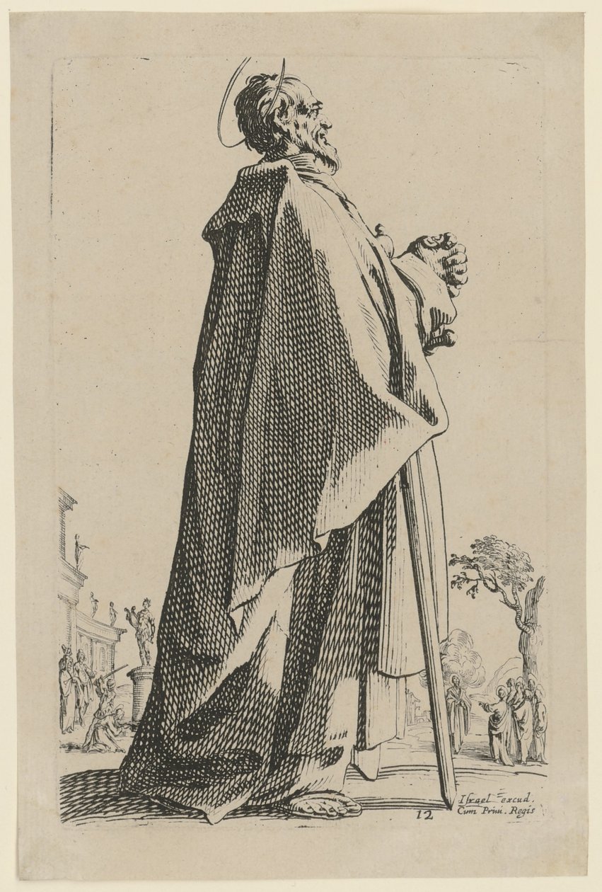 Den hellige Matthæus, ark 15 i serien »Jesus, de tolv apostle og Maria« af Jacques Callot