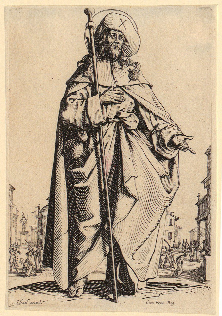 Sankt Peter, tavle 4 fra serien «Jesus, de tolv apostle og Maria» af Jacques Callot