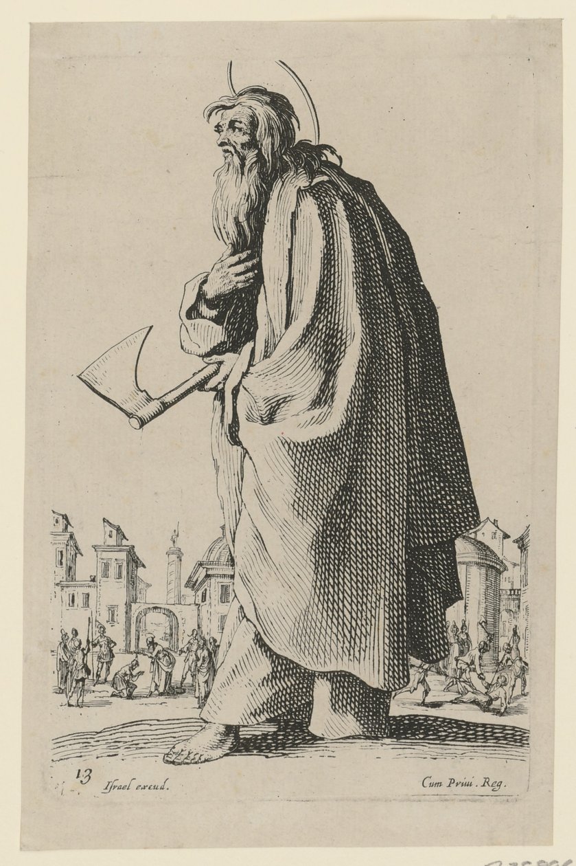 Sankt Taddæus eller Sankt Judas, blad 16 fra serien «Jesus, de tolv apostle og Maria» af Jacques Callot