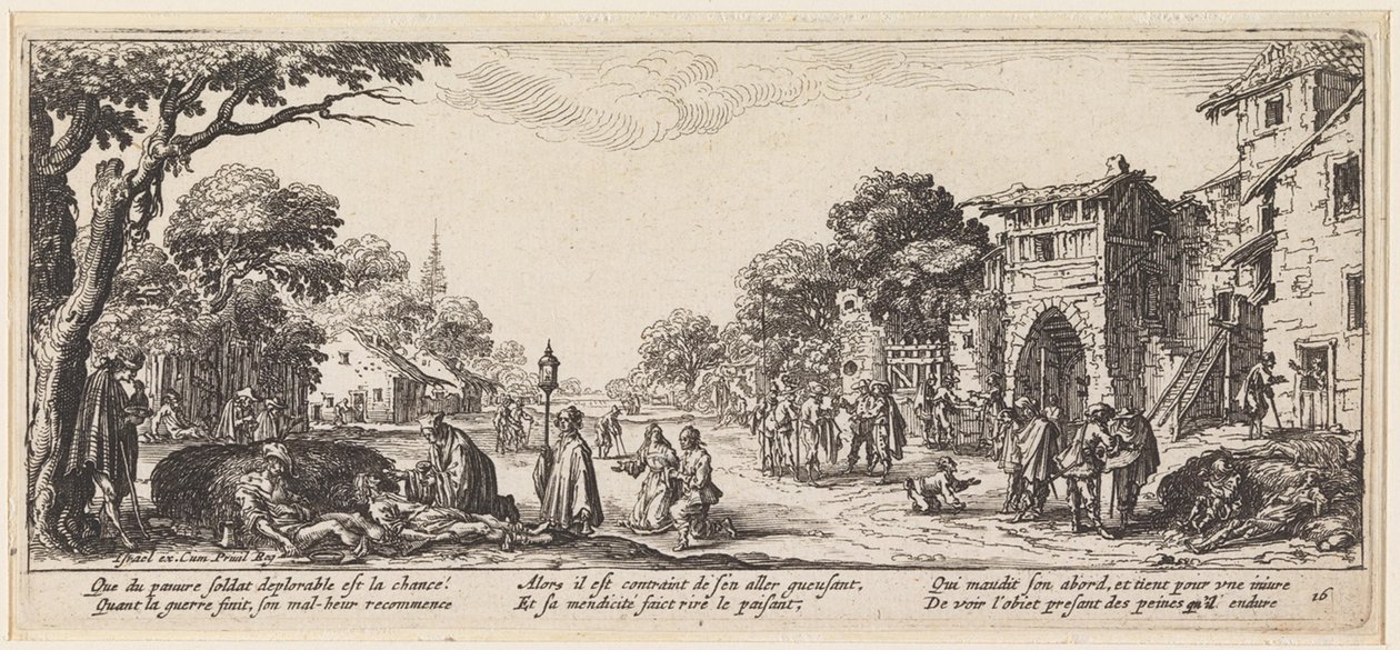At ledsage en døende af Jacques Callot