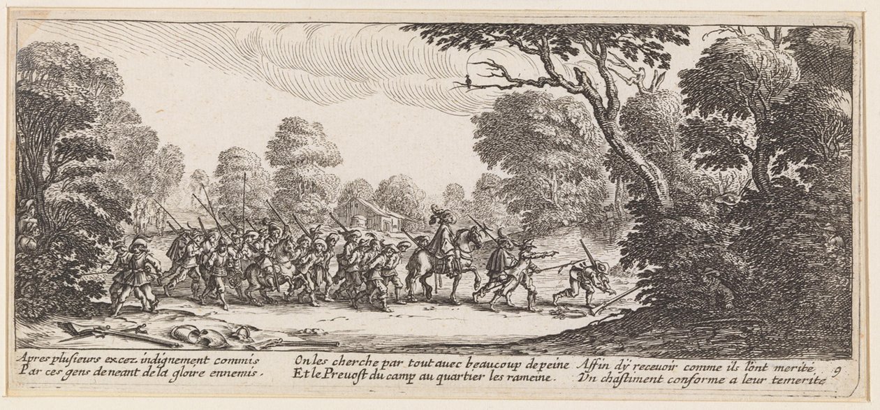Føringen af fangerne af Jacques Callot