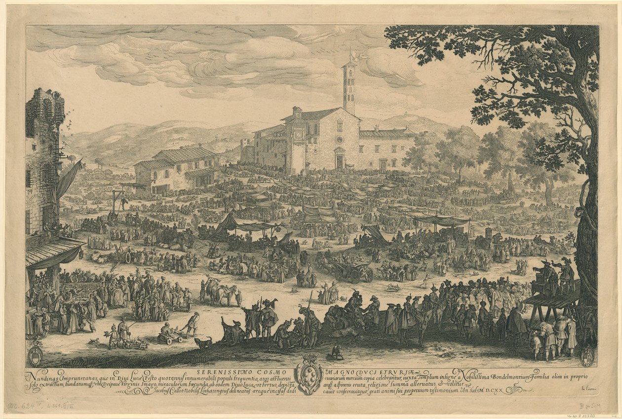 Marked i Impruneta [florentinsk version] af Jacques Callot