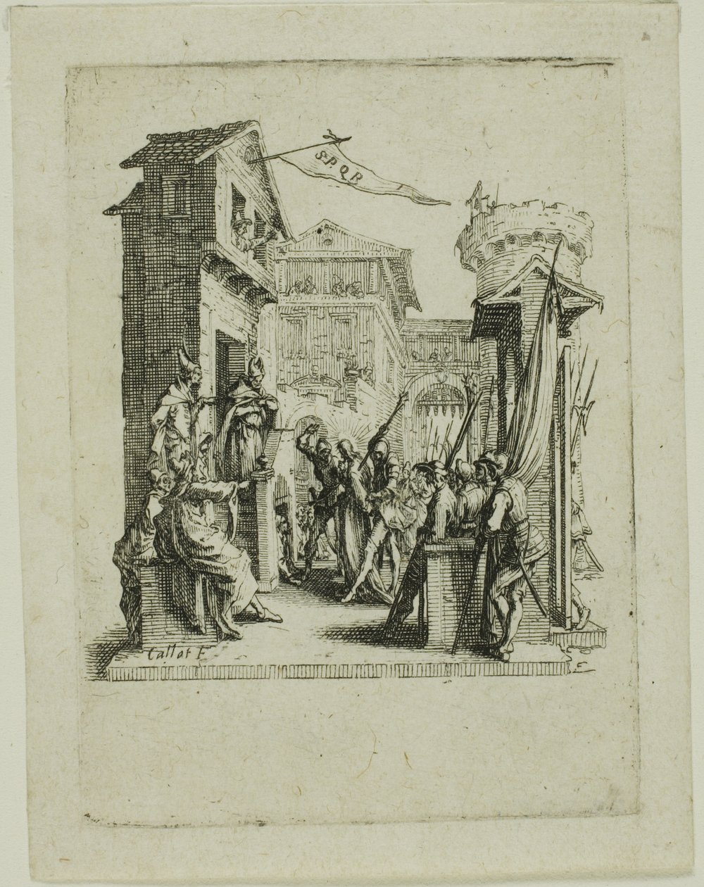 Jesus Before Caiaphas, fra The Small Passion af Jacques Callot