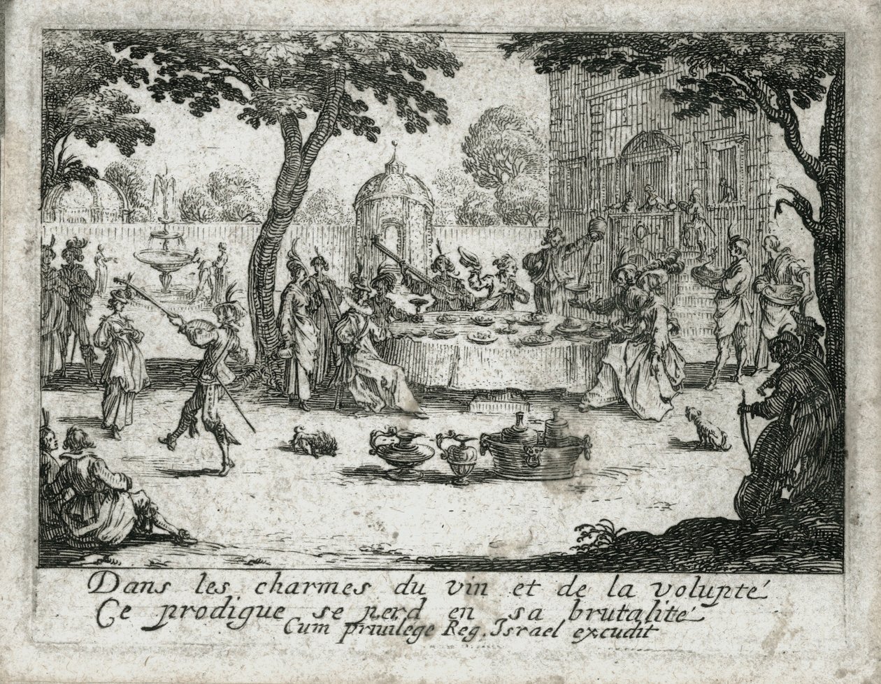 Den fortabte søns liv ... (kobberstik) af Jacques Callot