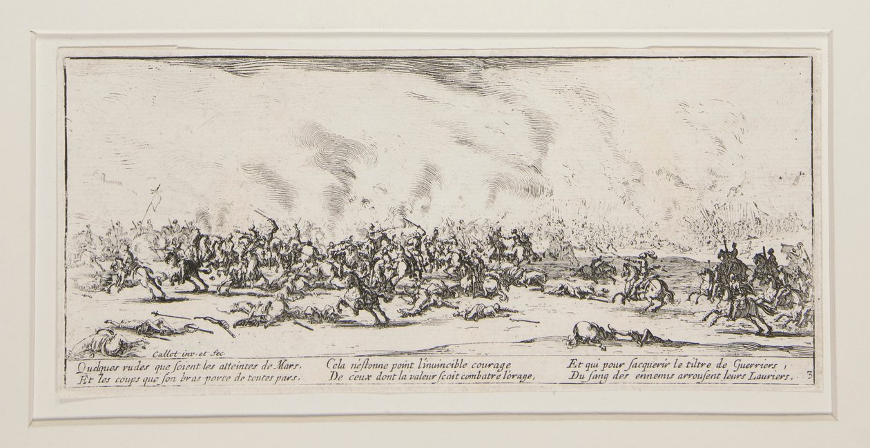 Slaget, plade 3 fra serien The Great Miseries of War af Jacques Callot