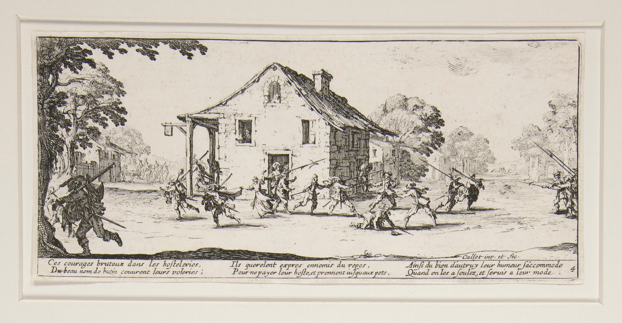 The Marauder, tallerken 4 fra serien The Great Miseries of War af Jacques Callot