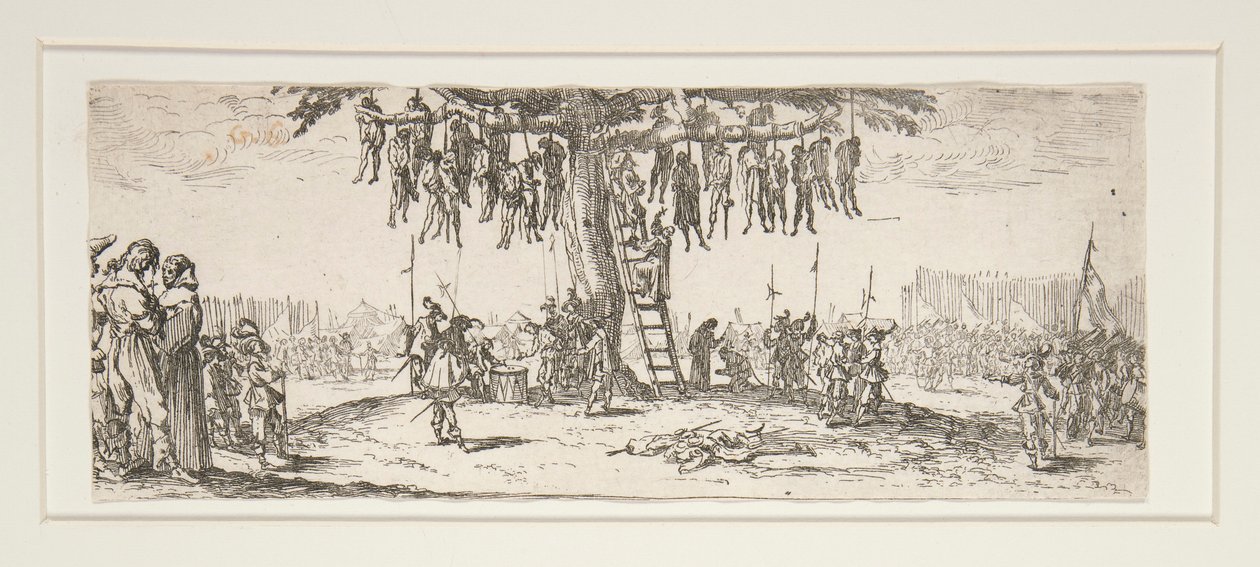 The Hanging from The Great Miseries of War af Jacques Callot