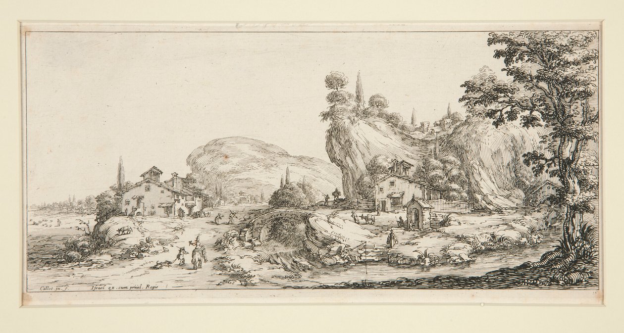 Landscape #6 fra Landscapes for Giovanni de Medici af Jacques Callot