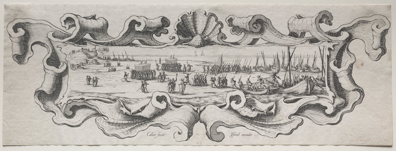 Troppernes landgang af Jacques Callot